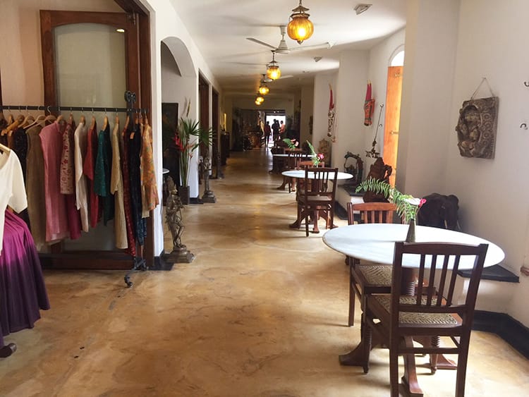 A high end store and cafe in Jew Town in Fort Cochin