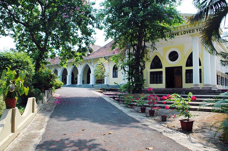 The outside of the Indo Portugese Museum in Fort Kochi, India