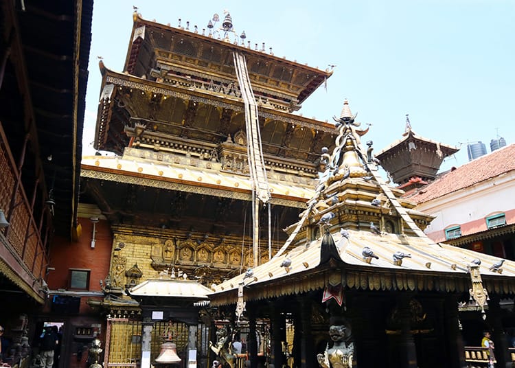 Inside the Golden Temple in Patan