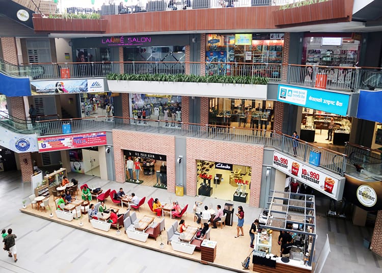 The center of Labim Mall in Patan
