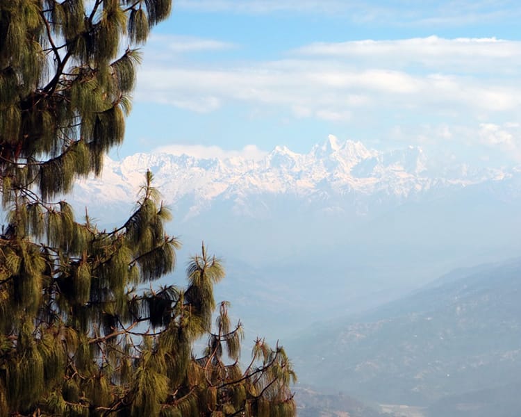 The Himalaya Mountain view from Nagarkot Nepal