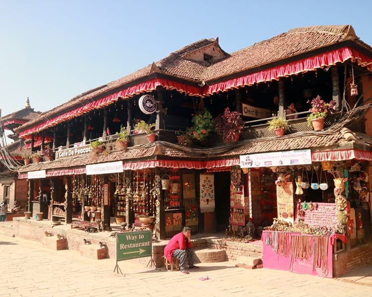 The Peacock Restaurant in Bhaktapur's Dattatreya Square