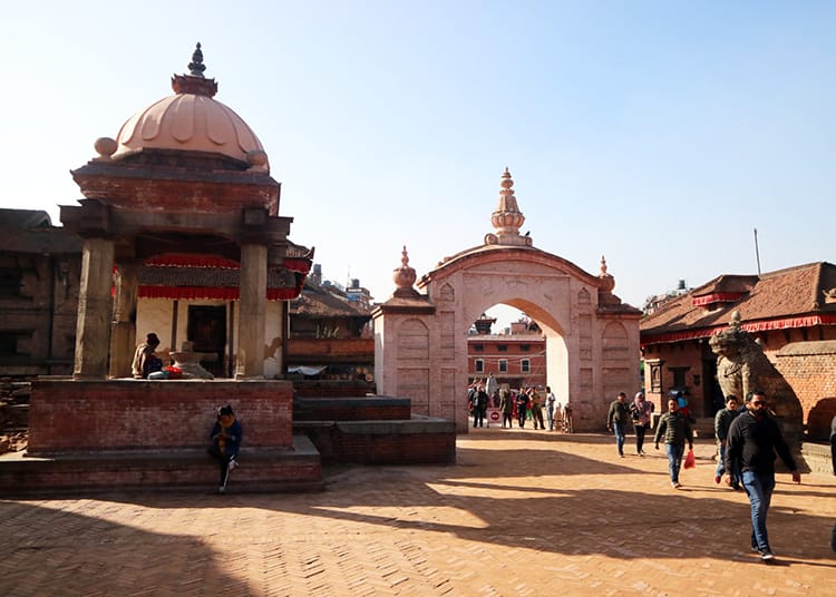 Entrance gate to Bhaktapur Durbar Square in Nepal