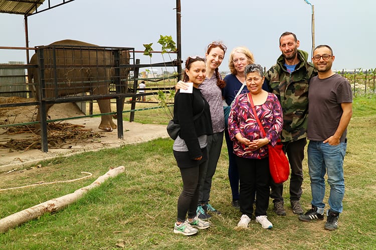 Michelle Della Giovanna from Full Time Explorer and family at SU4E in Chitwan National Park