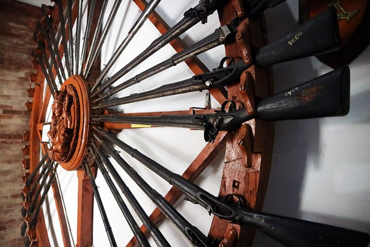 Gun Display in the Nepalese Army Museum in Kathmandu Nepal - Places To Visit in Kathmandu