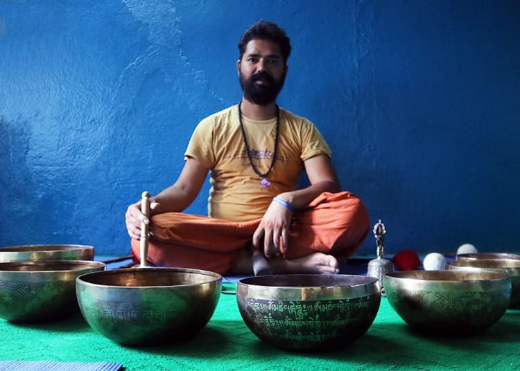 Trying Singing Bowl Therapy in Kathmandu Nepal - 24 Unique Places To Visit in Kathmandu