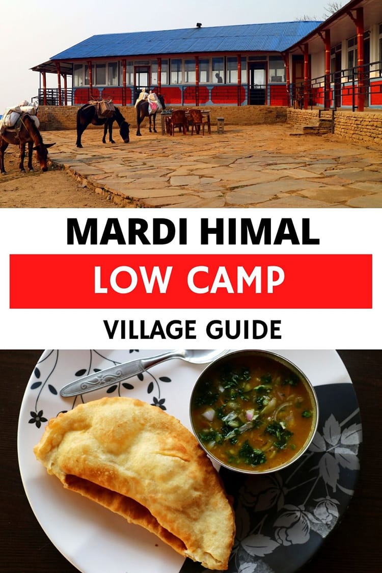 Mardi Himal Low Camp is a stop along the Mardi Himal Trek. This village formed specifically for tourists visiting the area and consists of 14 teahouses.