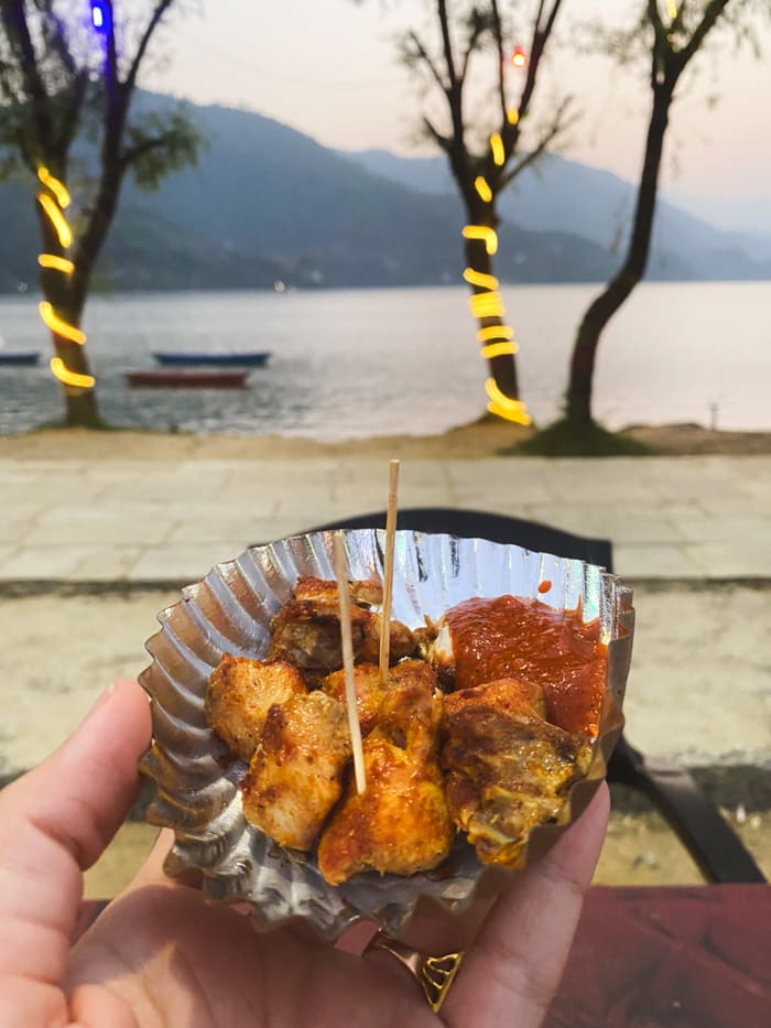 Chicken sekuwa at Durbar sekuwa in lakeside pokhara