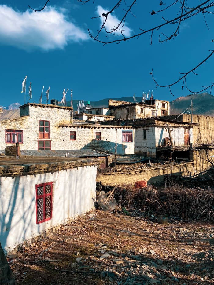 Old stone buildings in Jharkot Nepal