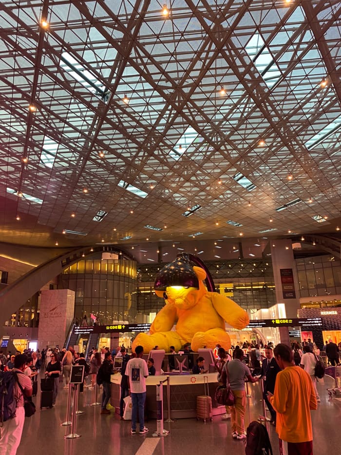 What to Do If Your Flight is Delayed 2 - Qatar Doha Airport Terminal Bear