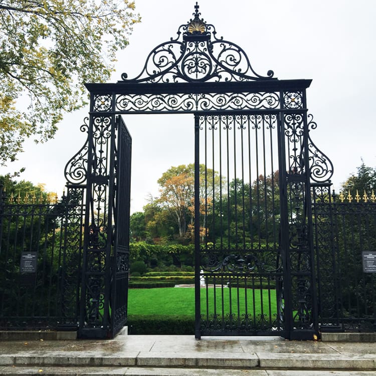 The rod iron front entrance gate to the Conservatory Garden in Central Park