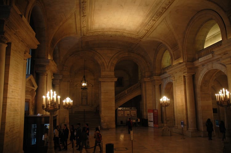 Inside the New York Public Library on 42nd Street