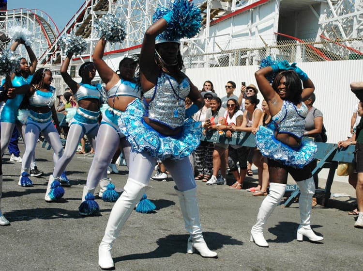 Coney Island Mermaid Parade 2016 Costume Full Time Explorer Brooklyn New York City Beach Unique Cool Dancers Cheerleaders Blue Silver
