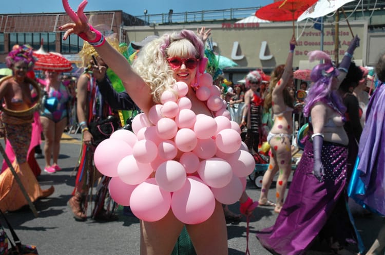 Coney Island Mermaid Parade 2016 Costume Full Time Explorer Brooklyn New York City Beach Unique Cool Pink Bubbles