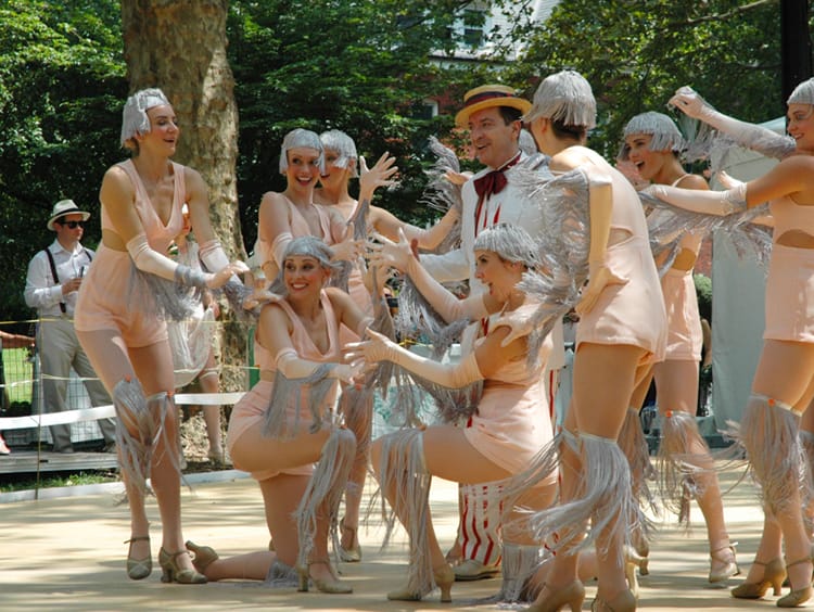 Dancers dressed in 1920's attire put on a show at the Jazz Age Lawn Party on Governors Island