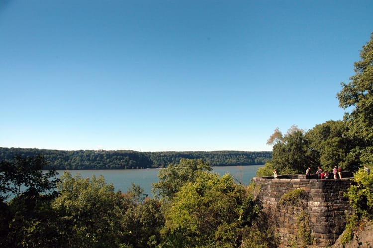 View of the Hudson River from Fort Tyron Park in Washington Heights