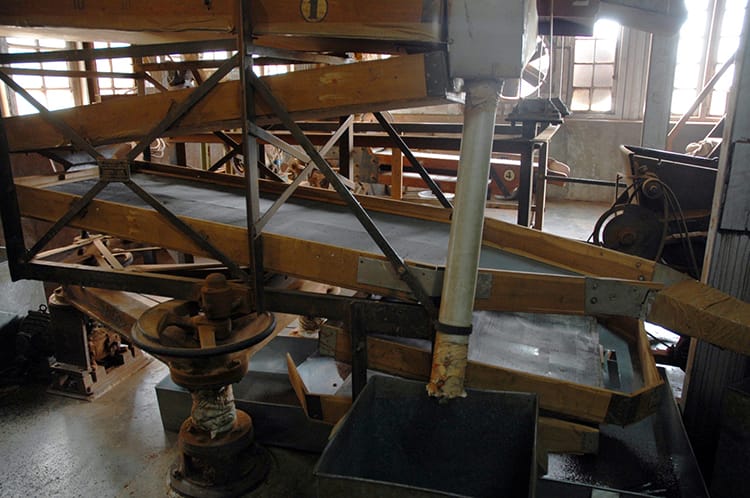 The old machinery inside the tea plantation in Munnar