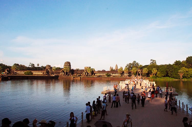 The entry way to Angkor Wat in Cambodia