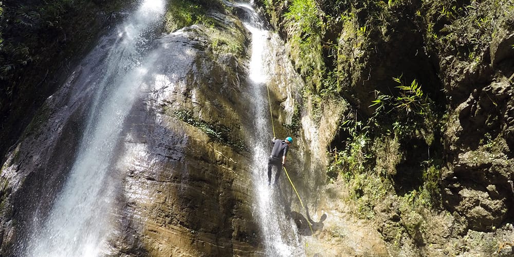 Canyoning in Nepal: Waterfall Abseiling in the Jungle