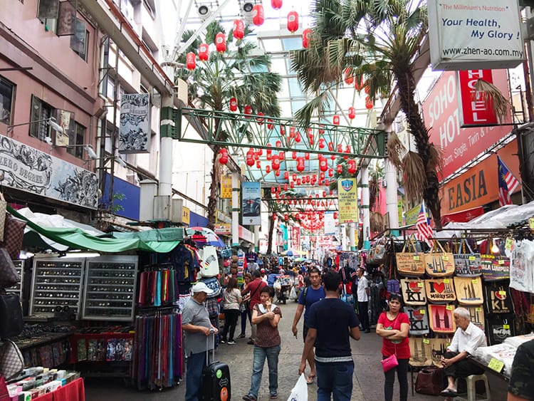 An outdoor market in Kuala Lumpur, Malaysia