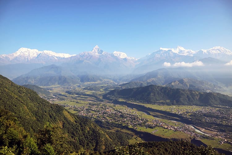 The view of Pokhara from Sarangkot, Nepal
