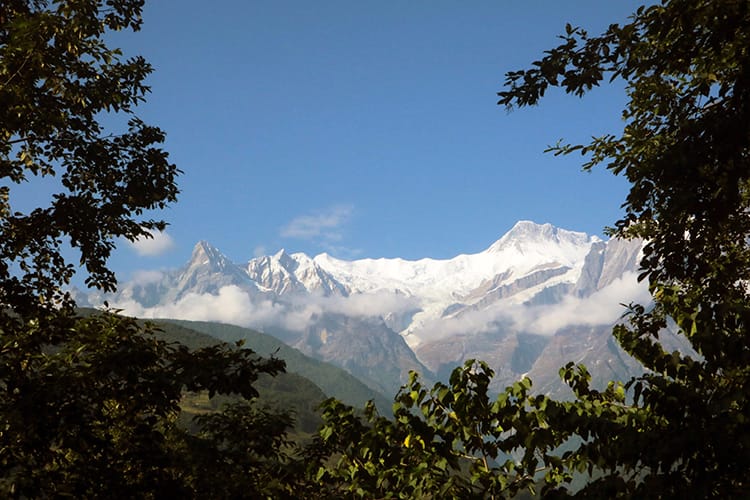 The view of the Annapurna range from Tangting Village