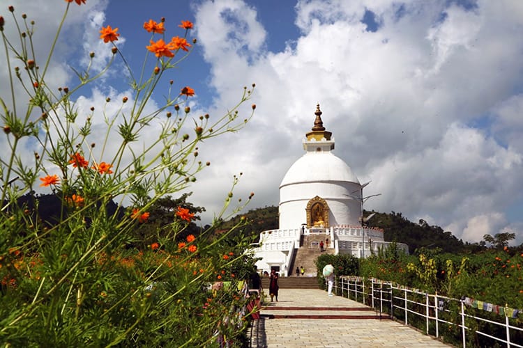 The world peace pagoda in Pokhara, Nepal - Places To Visit in Pokhara