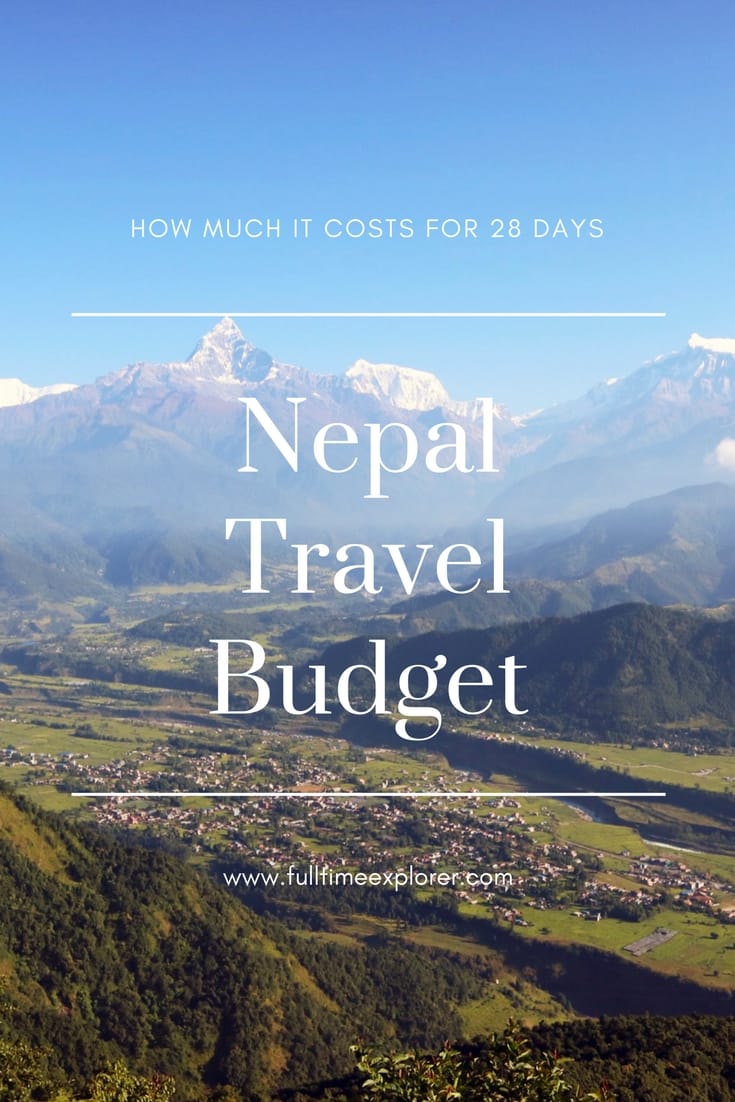 Nepal Travel Budget: How much it costs to spend one month in Nepal Nepal Travel Honeymoon Backpack Backpacking Vacation #travel #honeymoon #vacation #backpacking #budgettravel #offthebeatenpath #bucketlist #wanderlust #Nepal #Asia #southasia #exploreNepal #visitNepal #seeNepal #discoverNepal #TravelNepal #NepalVacation #NepalTravel #NepalHoneymoon 