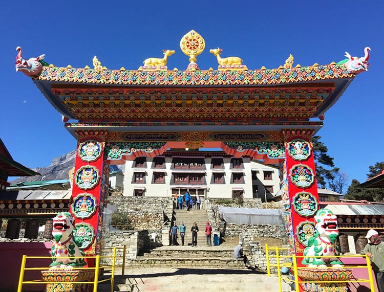 The Tenboche Monastery which is a Buddhist Sherpa Monastery on the way to Everest Base Camp