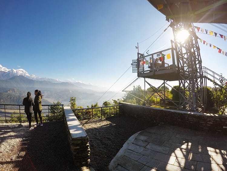 The take of platform for the Zip Flyer in Pokhara