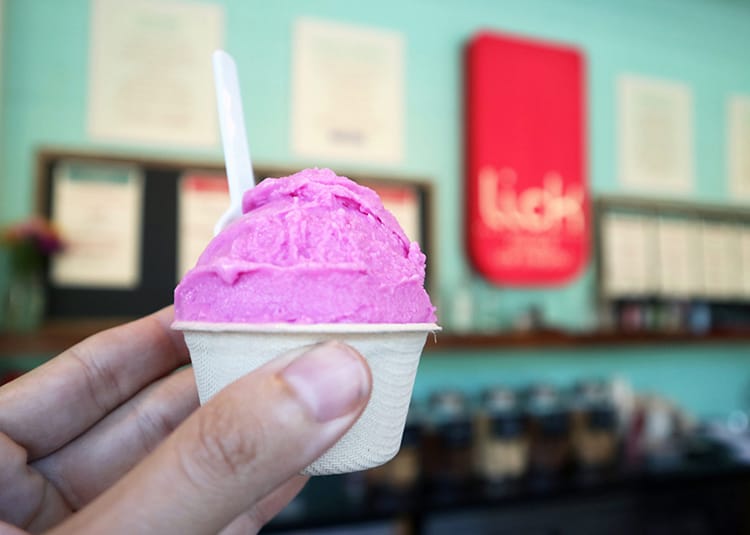 A cup of ice cream from Lick Ice Cream in Austin