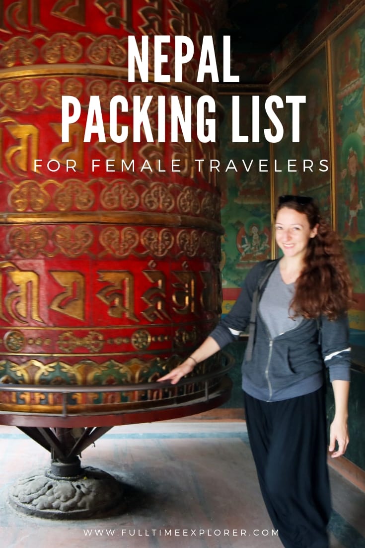 Female Packing List for Travelers Going to Nepal | Nepal Packing List | Full Time Explorer Nepal | Travel Destinations | Honeymoon | Backpack | Backpacking | Vacation South Asia | Budget | Off the Beaten Path | Trekking | Bucket List | Wanderlust | Things to Do and See | Culture | Food | Tourism | Like a Local | #travel #vacation #backpacking #budgettravel #offthebeatenpath #bucketlist #wanderlust #Nepal #Asia #southasia #exploreNepal #visitNepal #seeNepal #discoverNepal #TravelNepal