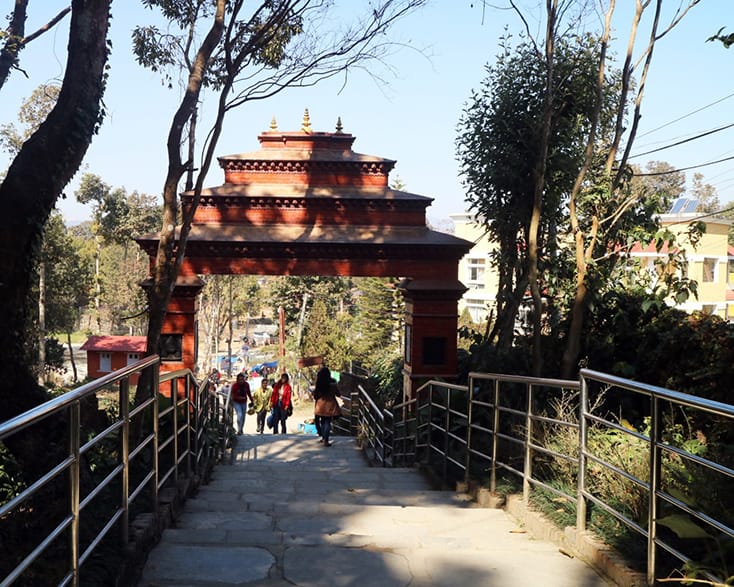 Entrance gate to the 1000 steps leading up to Kali Temple in Dhulikhel