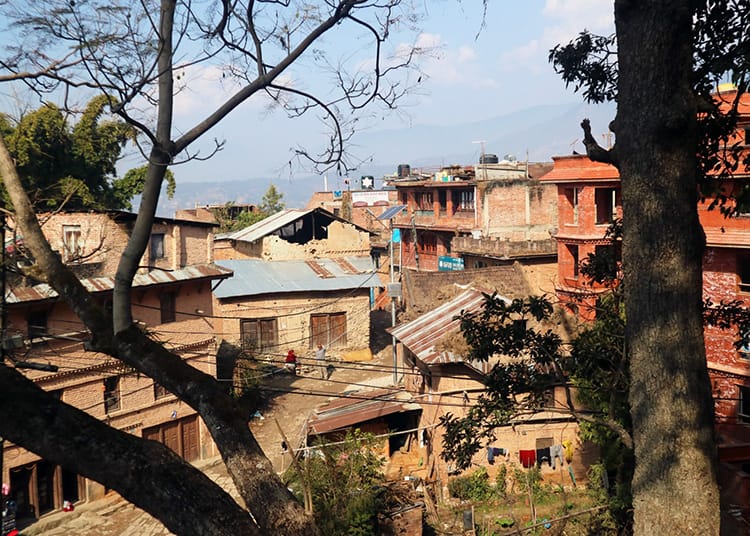 A view of the village of Changu Narayan
