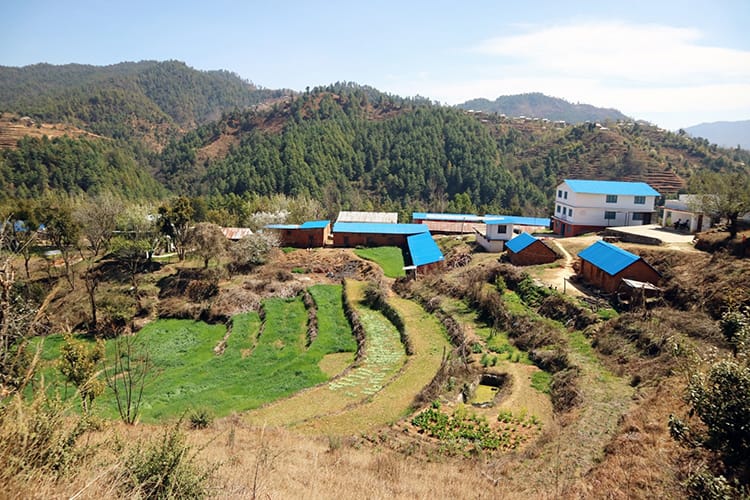 A goat farm located in Markhu Nepal