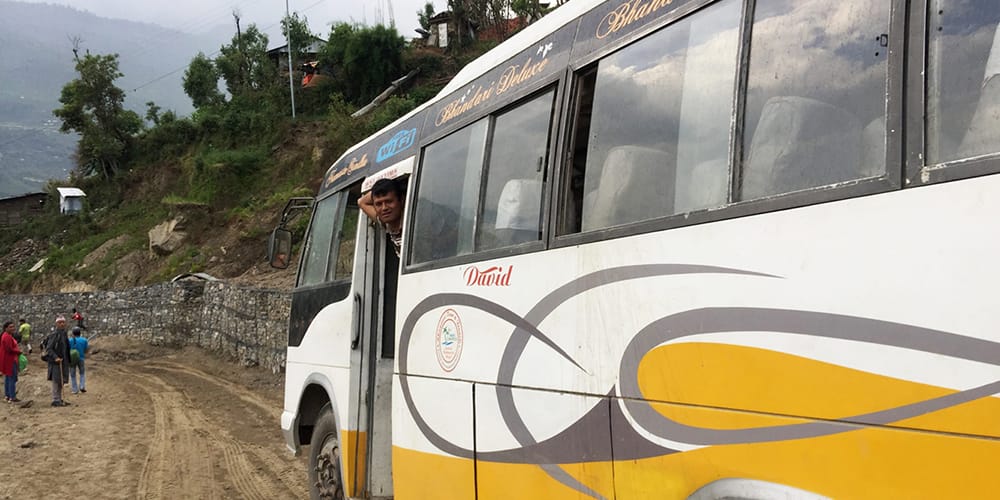 Bus from Singati to Kathmandu
