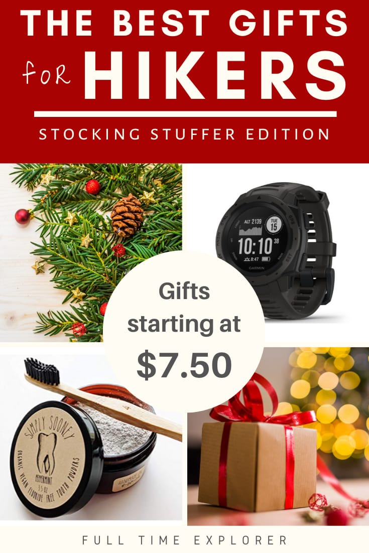 22 Small Gifts for Hikers: Stocking Stuffer Edition  - Full Time Explorer Gift Guide | Trekking Gift Ideas | Gifts for Hiking | Outdoor Gift Ideas | Camping Gifts | Christmas Gift Ideas | Birthday Ideas | Holiday Gift Guide #giftideas #hikers #trekkers