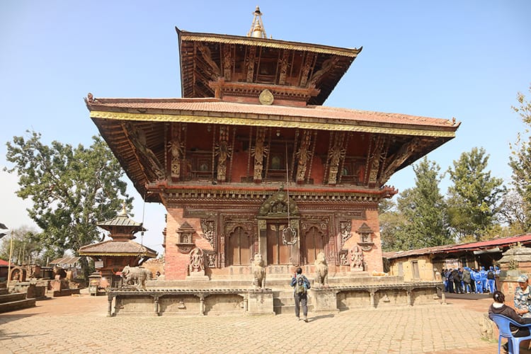 The front facade of Changu Narayan Temple which is one of the best places to visit in Kathmandu for a day trip