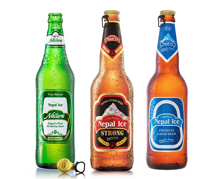 Three bottles of each variety of Nepal Ice