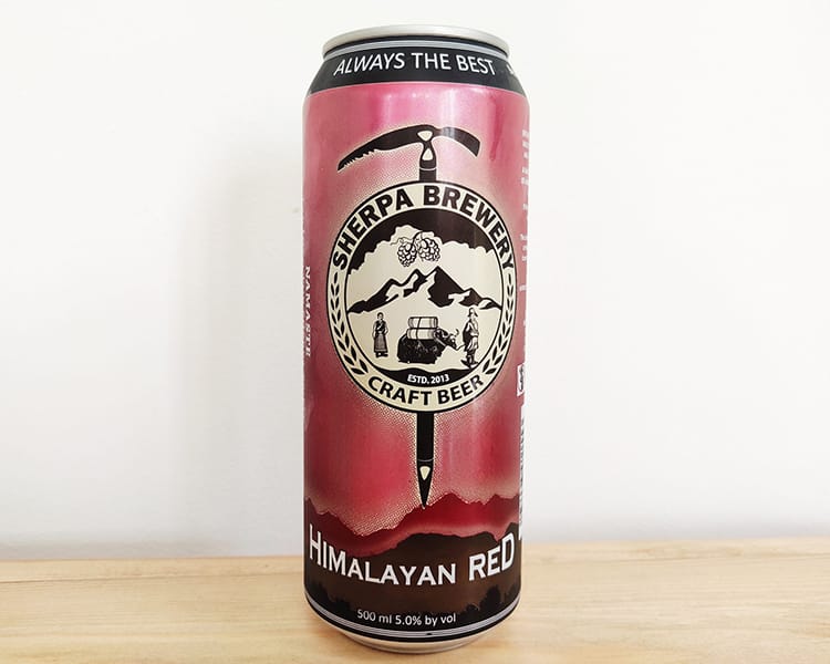 A can of Himalayan Red Beer from Sherpa Craft Beers