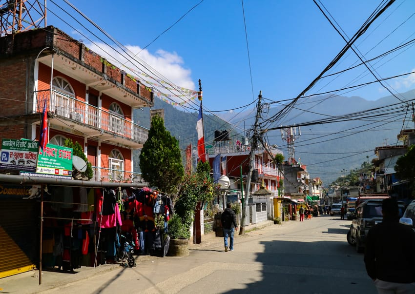 A sunny day in Syabrubesi, Nepal