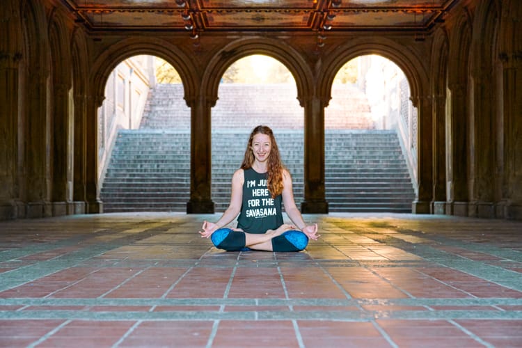 Michelle Della Giovanna from Full Time Explorer Meditating